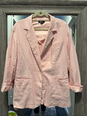DKNY Pale Pink Single-Button Blazer